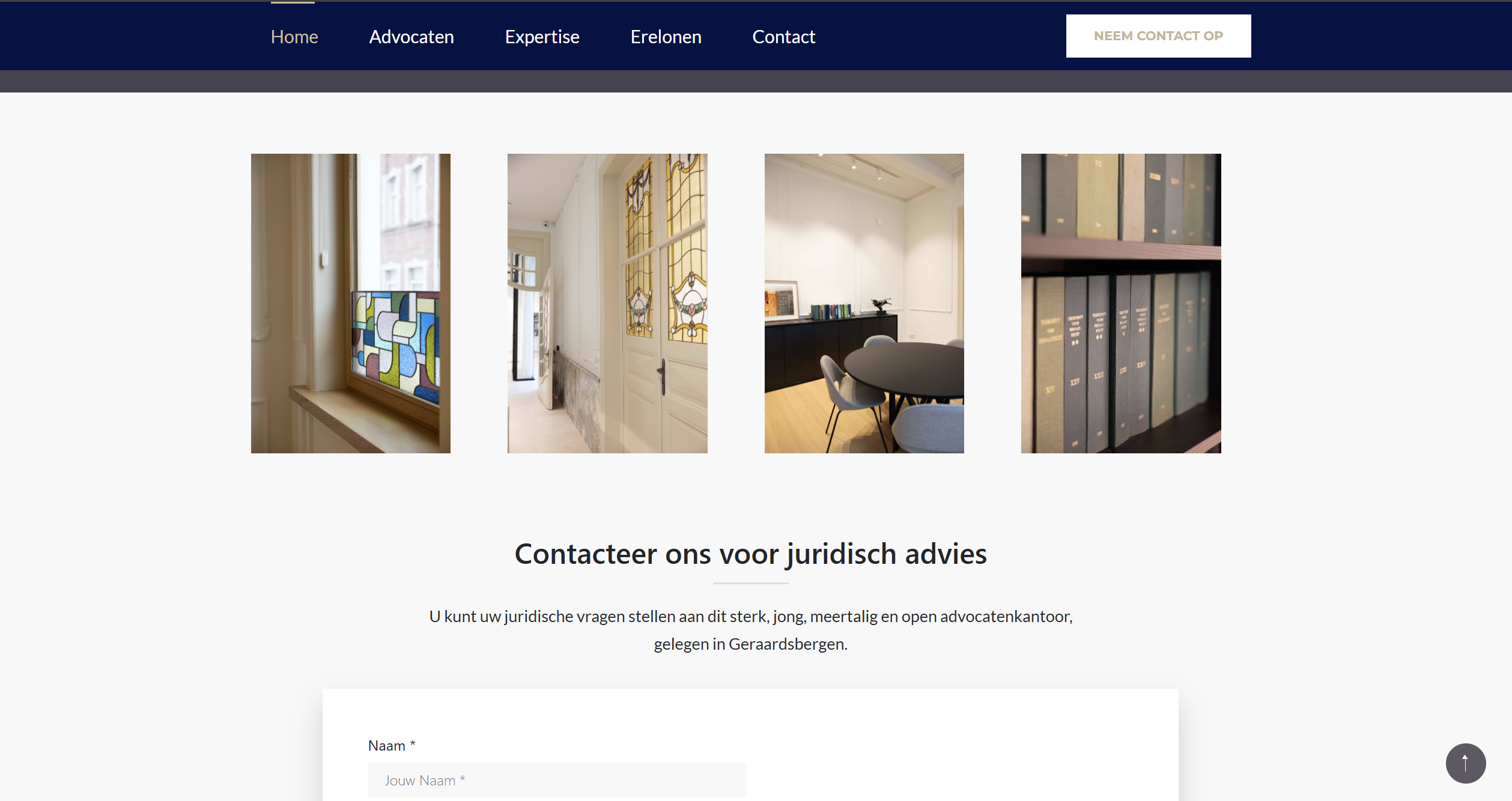 foto van het contactformulier op collegiumadvocaten.be